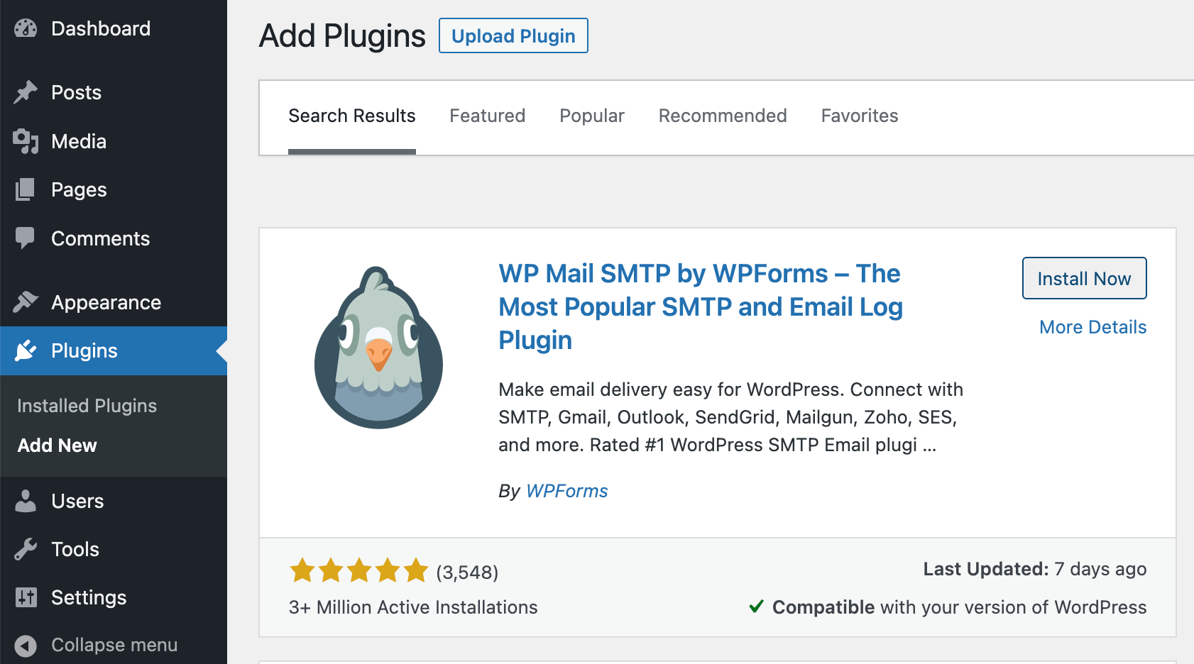 WP Mail SMTP Installation