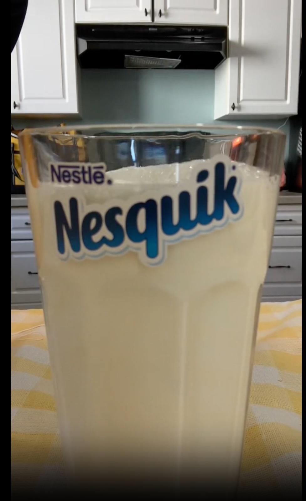 Nesquik anniversary TikTok ad creative features creators using Nesquik products while talking about their relationship with the brand.