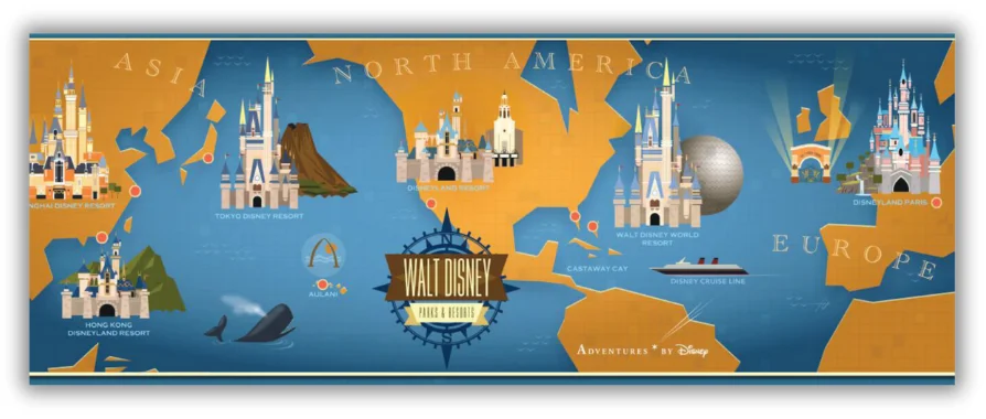 walt disney world and land locations across the world