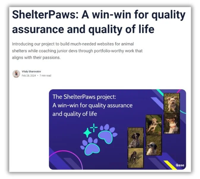 How to get organic traffic - Shelterpaws write up on Qase blog.