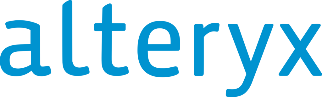 Blue Alteryx logo in all lower case letters.