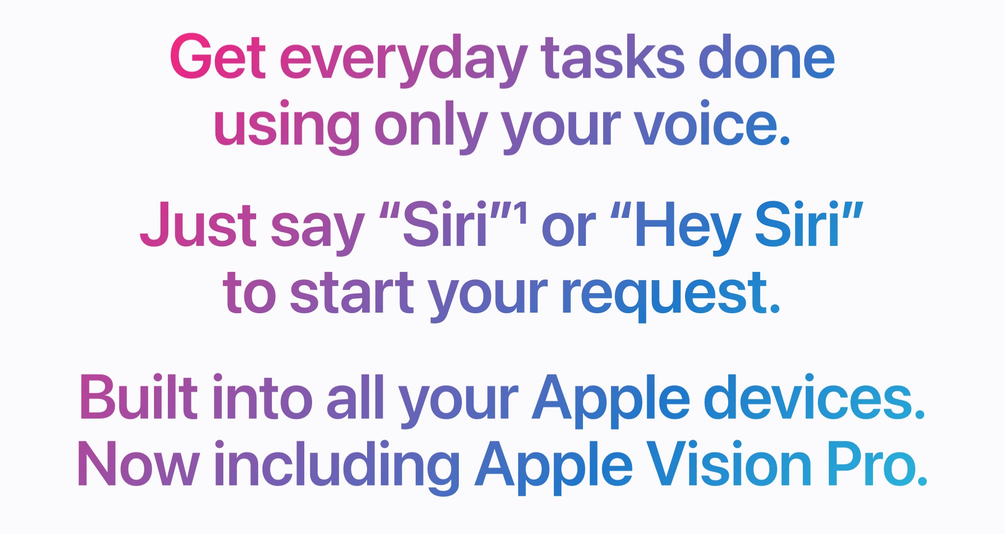 A section of Apple's website explaining the value of Siri. 