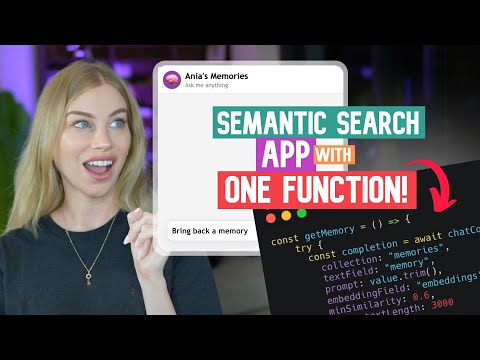 Build a Semantic Search App with ONE simple function! | Next.js SingleStoreDB