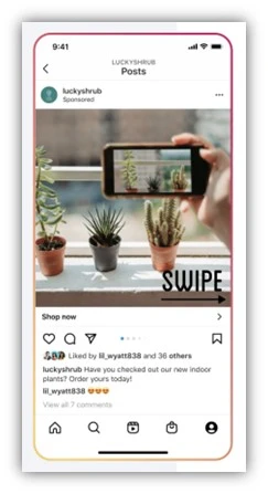 instagram ad copy - example copy test version b