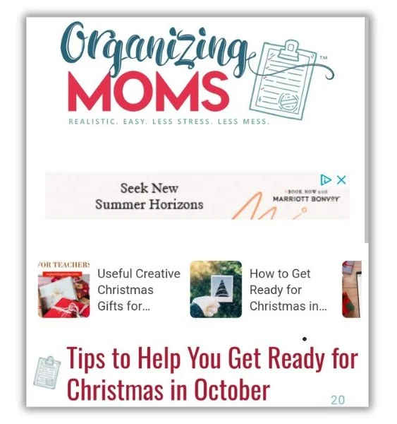 October content ideas - Post with Christmas checklist.