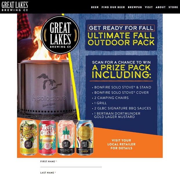 october marketing ideas - fall sweepstakes example