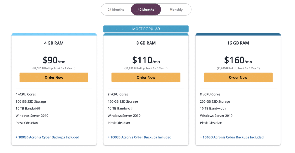 LiquidWeb Windowsa VPS Hosting Plans