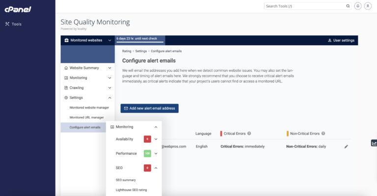 Elevating Website Reliability with cPanel’s Site Quality Monitoring