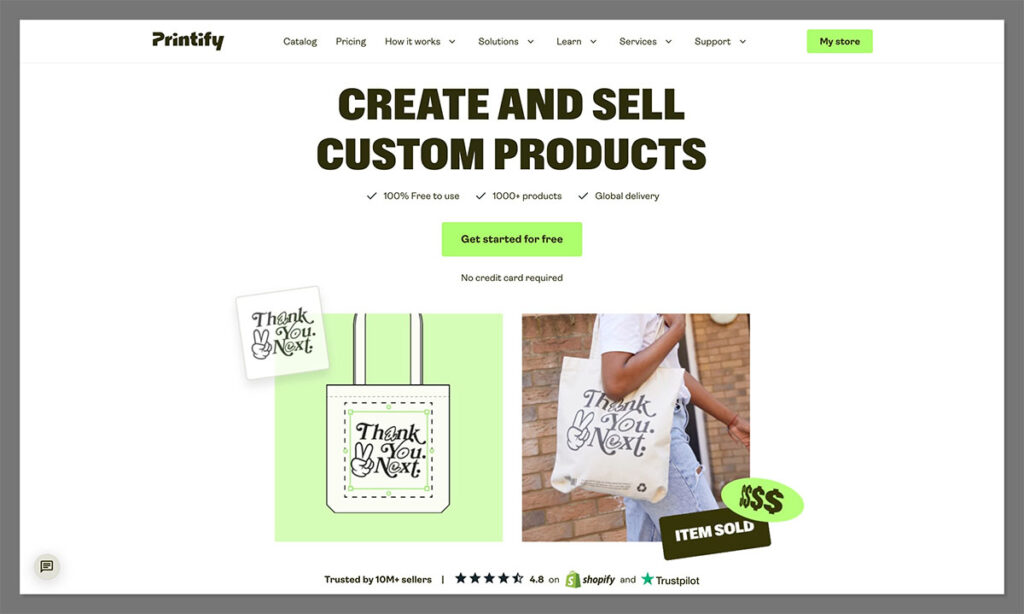 printify homepage