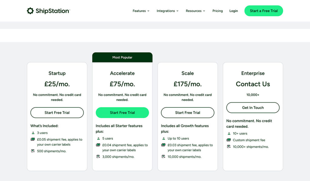 shipstation pricing