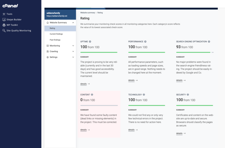 Sitejet Builder and Site Quality Monitoring in v116 and Beyond