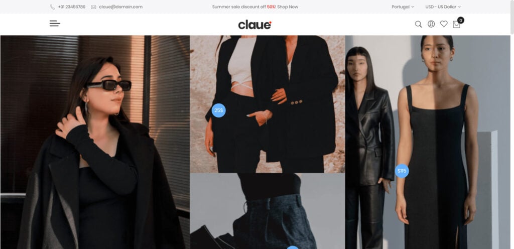 claue magento theme
