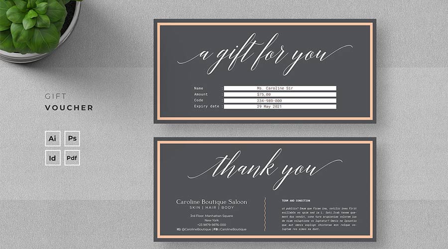 Gift Voucher InDesign Template