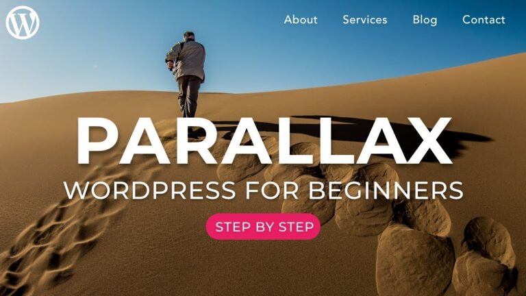 How to make a parallax wordpress website – step by step for beginners!
