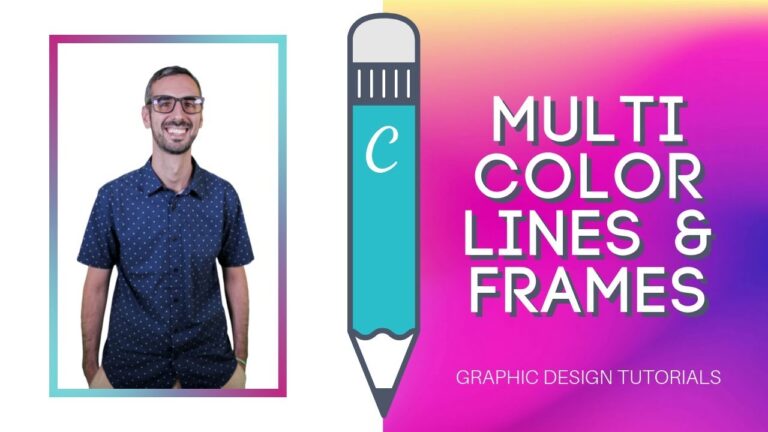 How to create gradient lines & frames with canva
