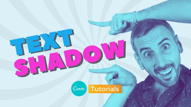 How to create a shadow effect on text in canva