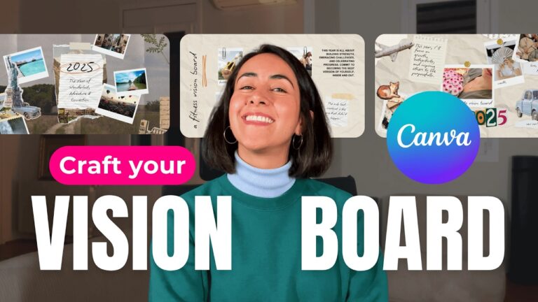 2025 vision board that really works (free canva template)