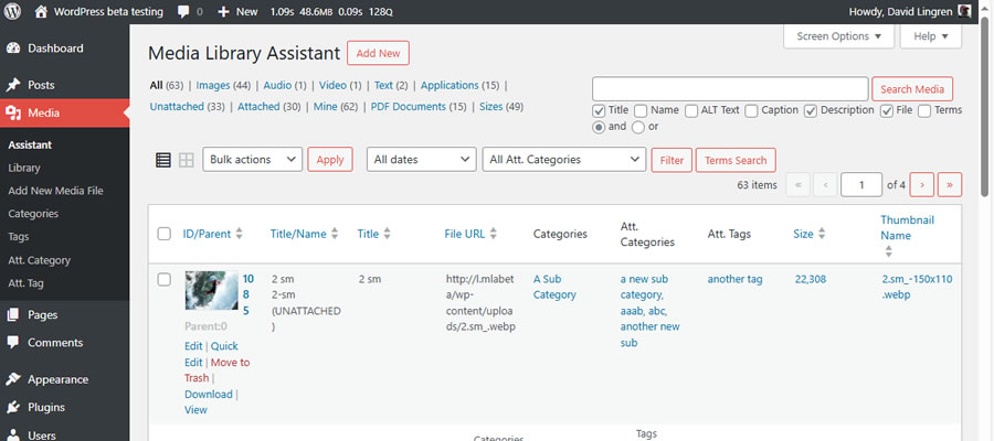 Media Library Assistant WordPress Plugin