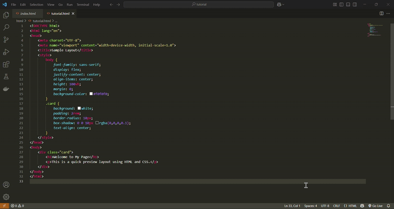settings to set the indentation