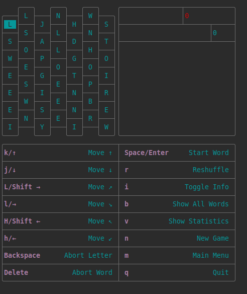 Playing Sausage Game in terminal