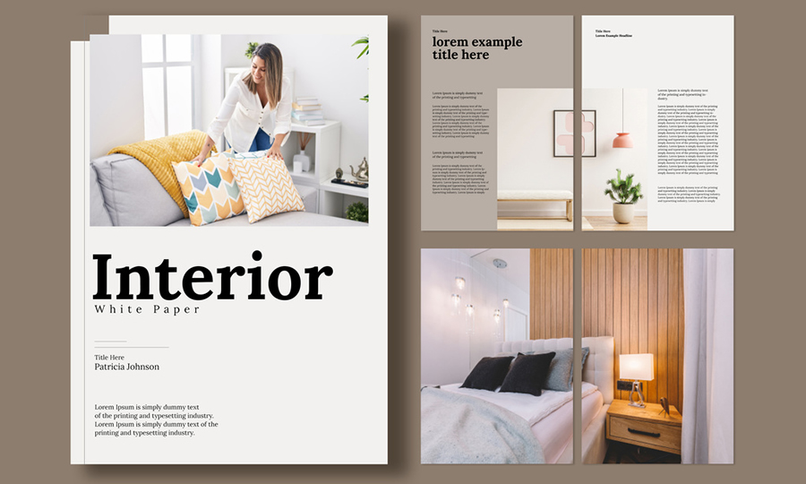 Layout With Gold Accent Product Catalog Template Adobe InDesign Free to Download