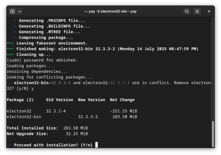 The Curious Case of AUR Updates Fetching 30 GB of Data for Electron