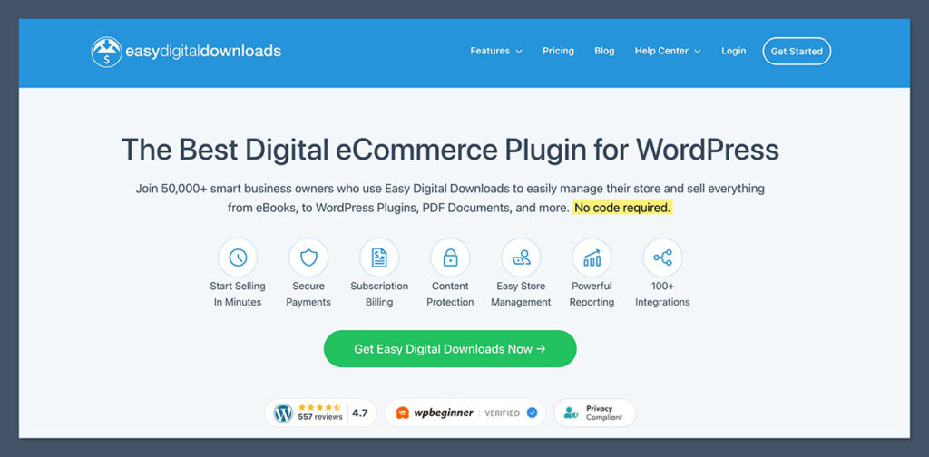 Easy-Digital-Downloads-Homepage