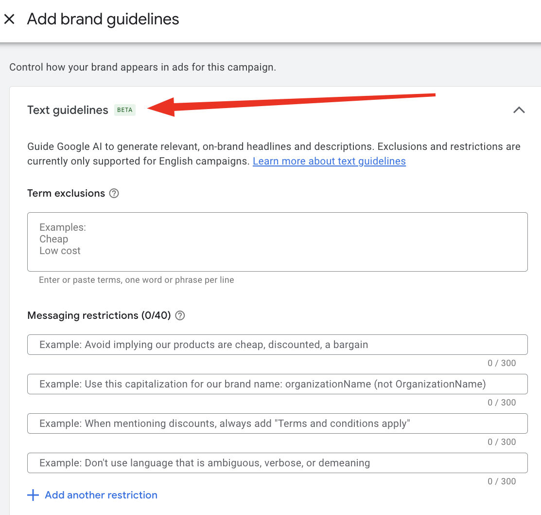 Google Ads Text Guidelines Beta 1760877222