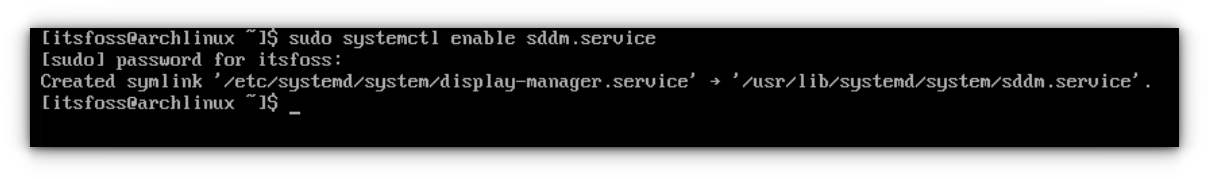 Enable SDDM at boot time
