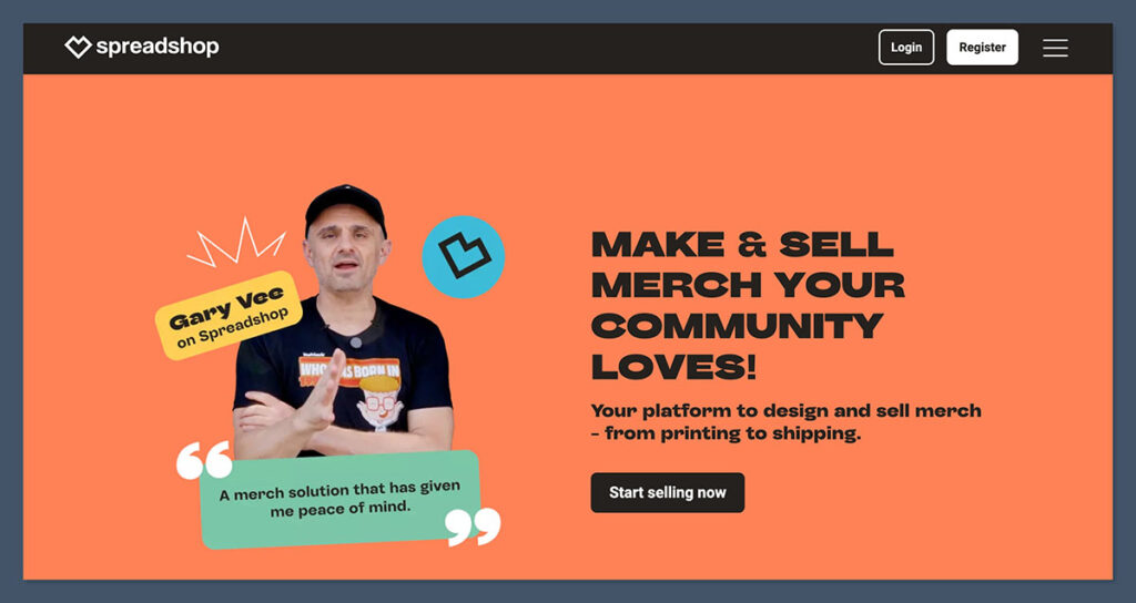 Spreadshop Homepage