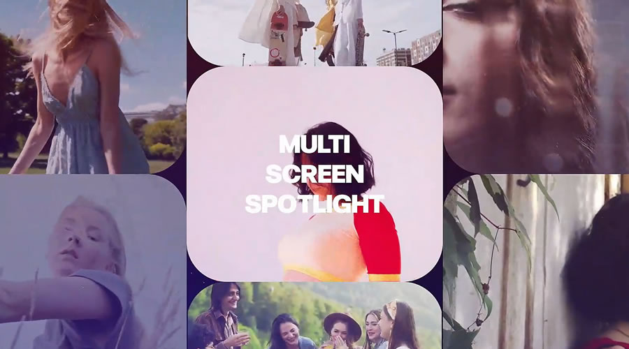 Multiscreen Spotlight Intro After Effects Template