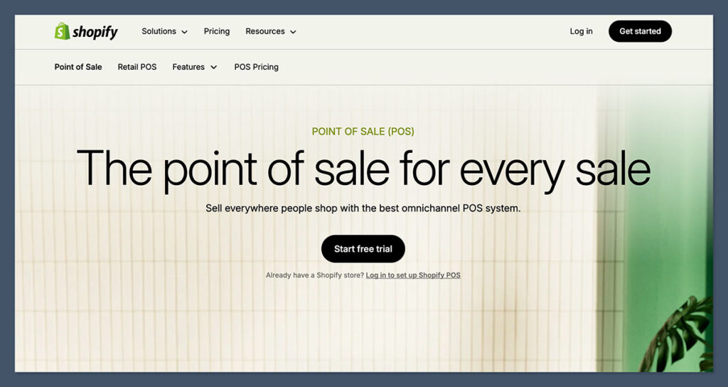 Shopify POS Homepage