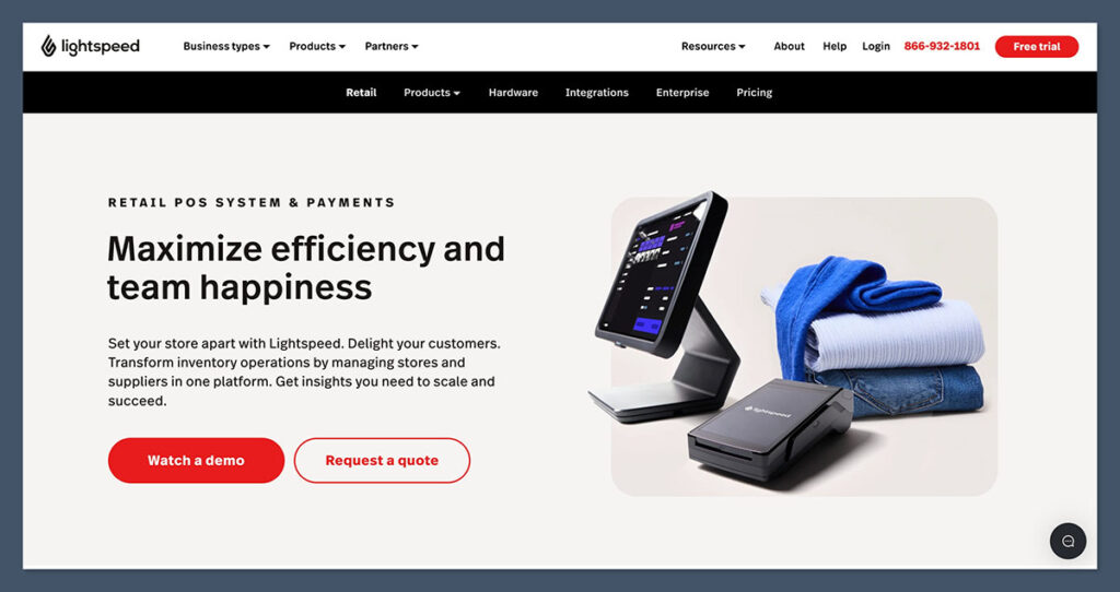 Lightspeed Retail Homepage