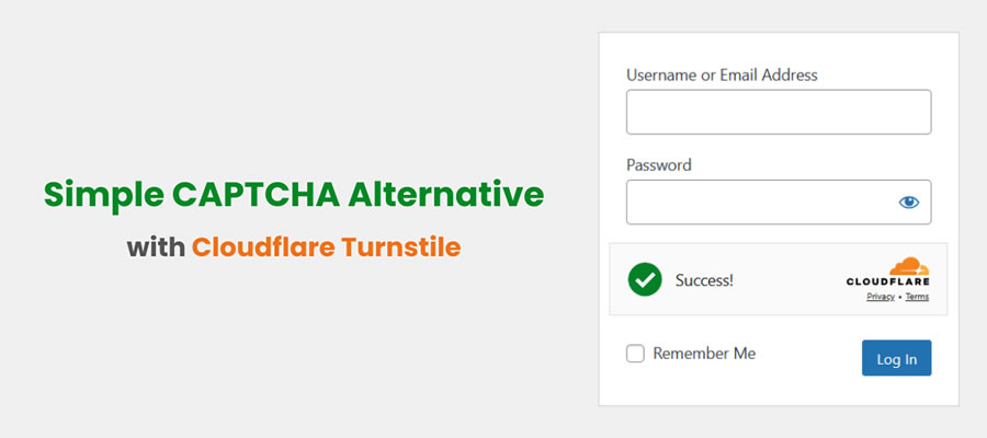 Simple CAPTCHA Alternative with Cloudflare Turnstile WordPress plugin