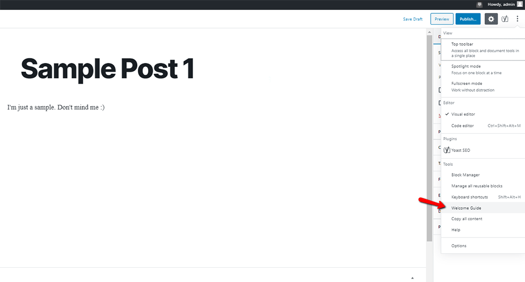 Open Welcome Guide Modal Manually