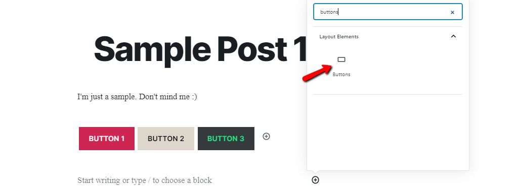New Buttons Block in WordPress 5.4