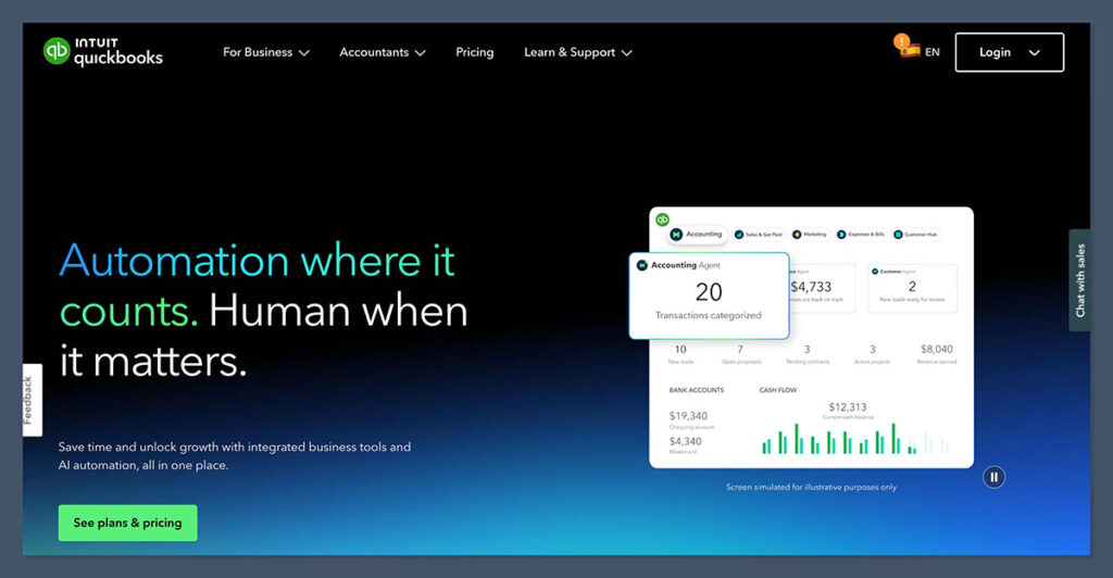 QuickBooks Homepage