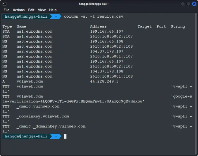 Enumerate DNS Records from the Command Line with dnsrecon