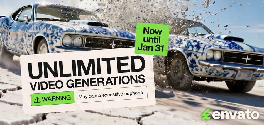 Unlimited Video Generations at Envato Elements