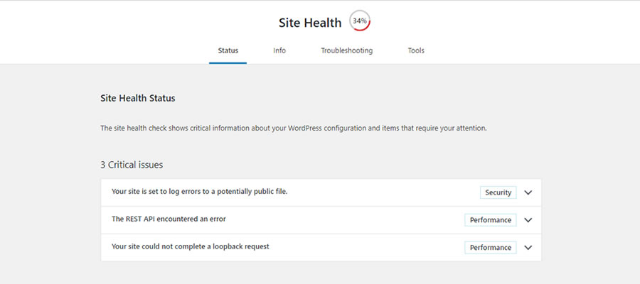 Health Check and Troubleshooting WordPress Plugin